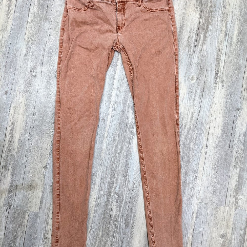 Hollister Womens Super Skinny W26 Size 3 Burnt Orange Jeans Pants